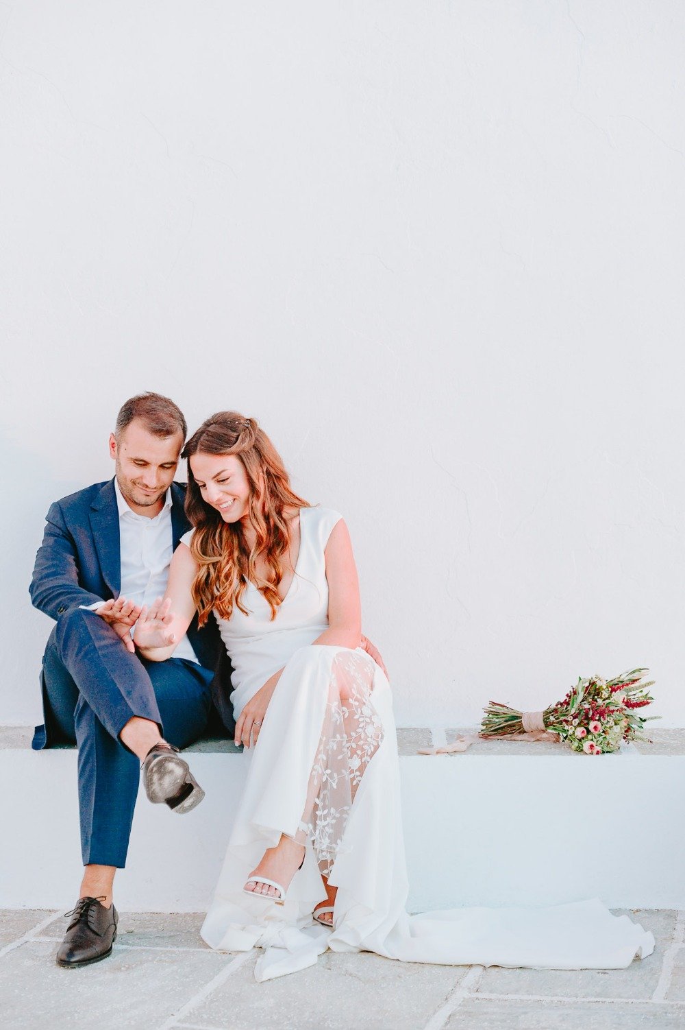 Gorgeous white washed wedding in Cyclades