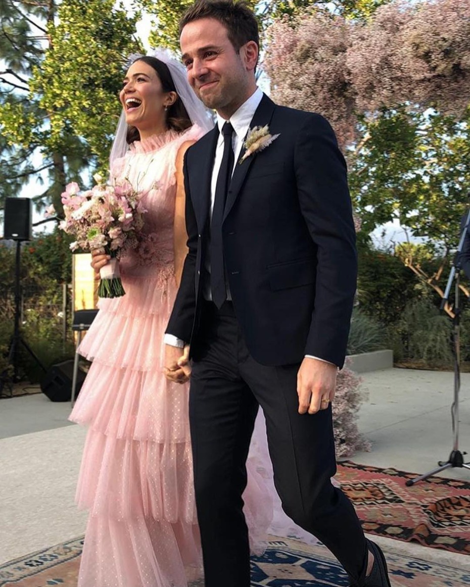 Mandy Moore Pink Tulle Tiered Wedding Gown Rodarte