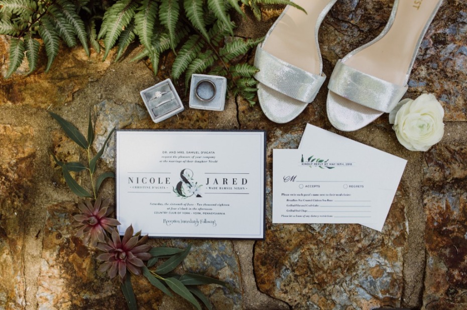 Wedding reception response card from Persnickety Invitation Studio