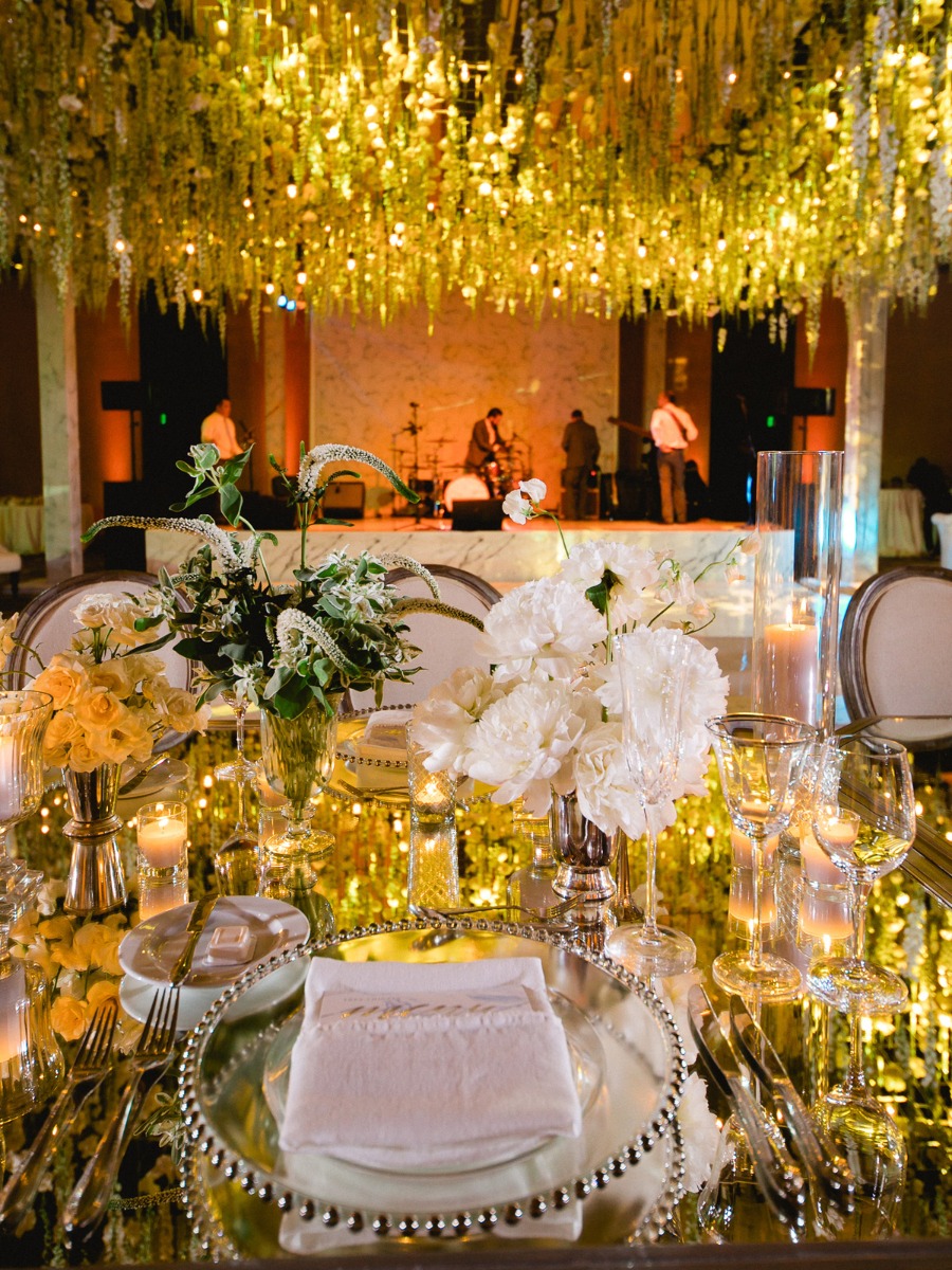 Classic and Elegant Black-tie Wedding Under a Canopy of Flowers