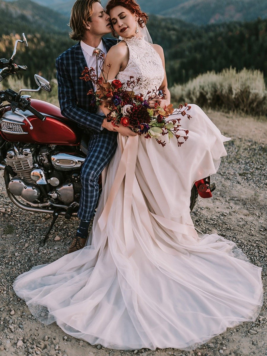 How to Style an After-Wedding Shoot Around a Motorcycle