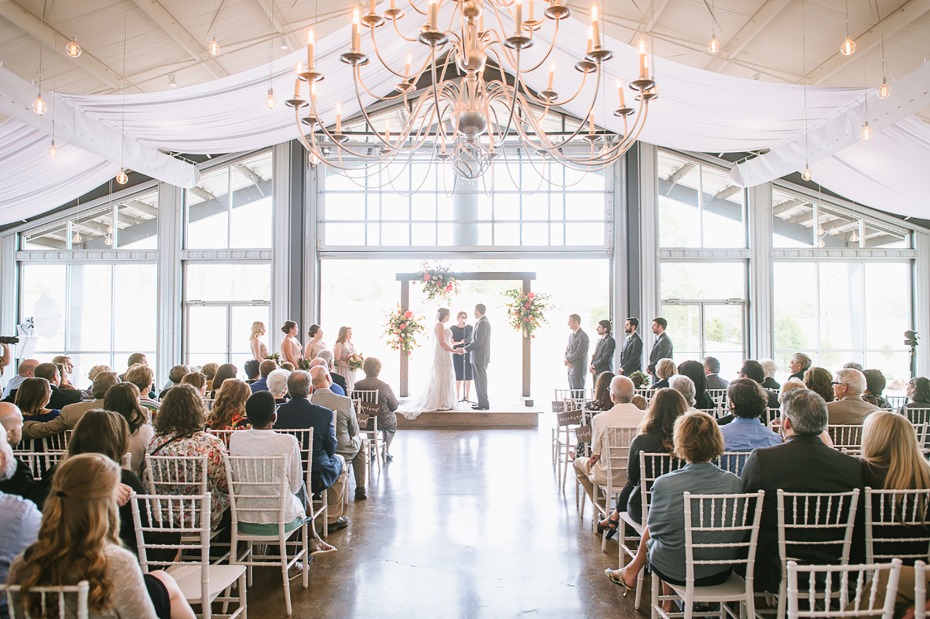 Indoor ceremony at Cold Springs Events