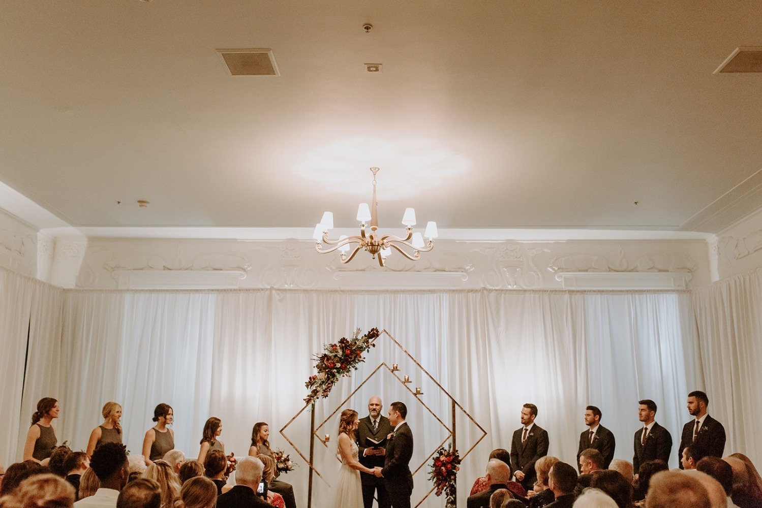 ballroom wedding ceremony