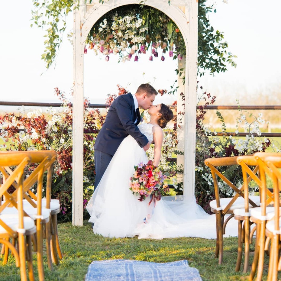 hanging tulips ceremony inspiration -@scarlettandgrace