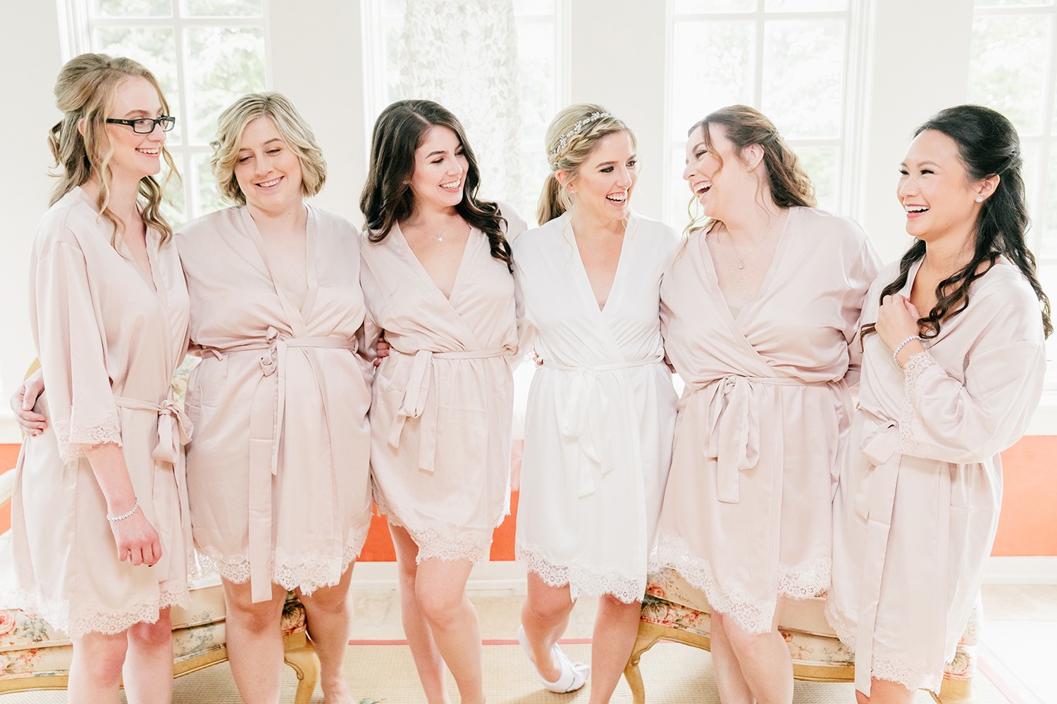 Bridesmaid getting ready robes