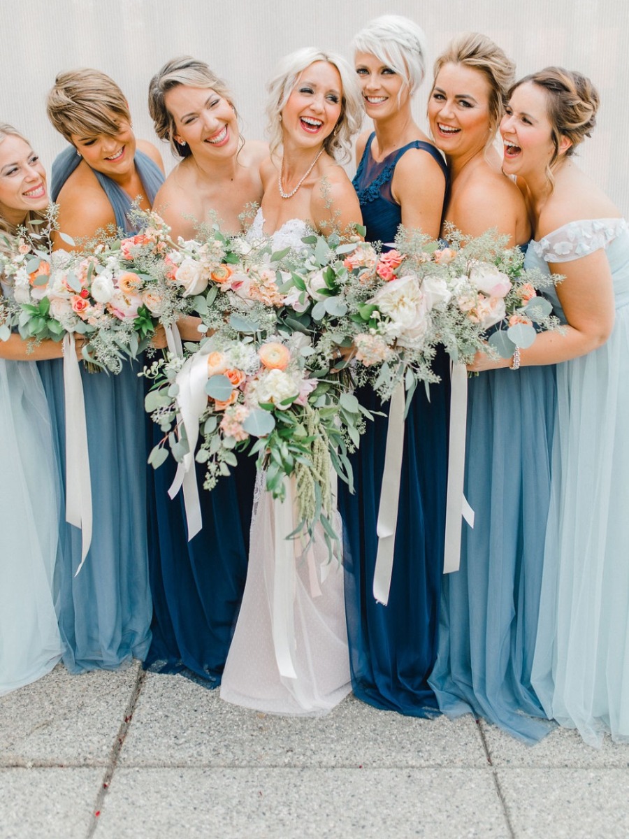 Romantic Garden Party Wedding in Shades of Blue