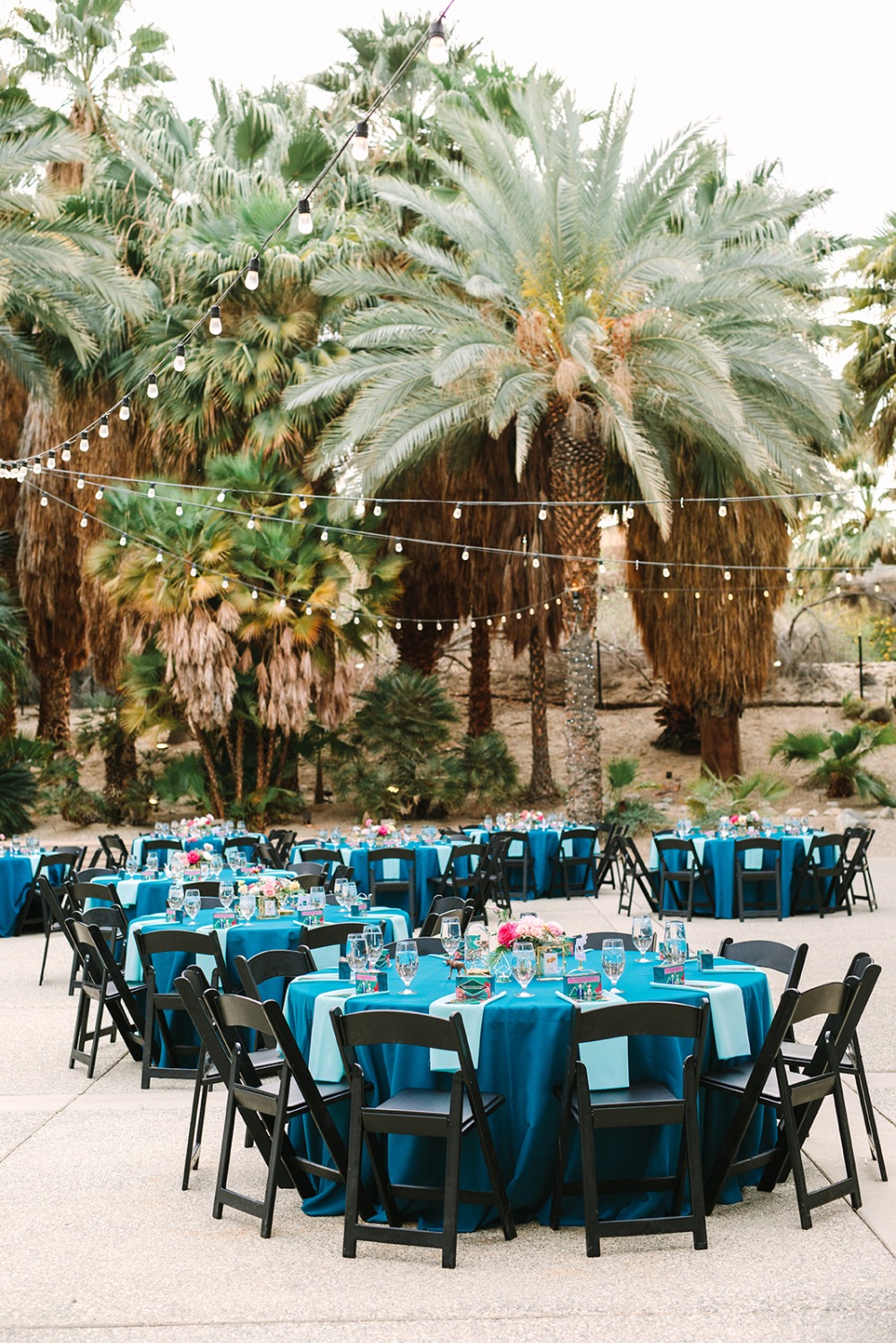 Turquoise zoo wedding in Palm Springs