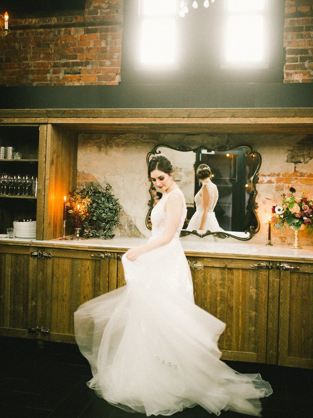 bridal dress twirl