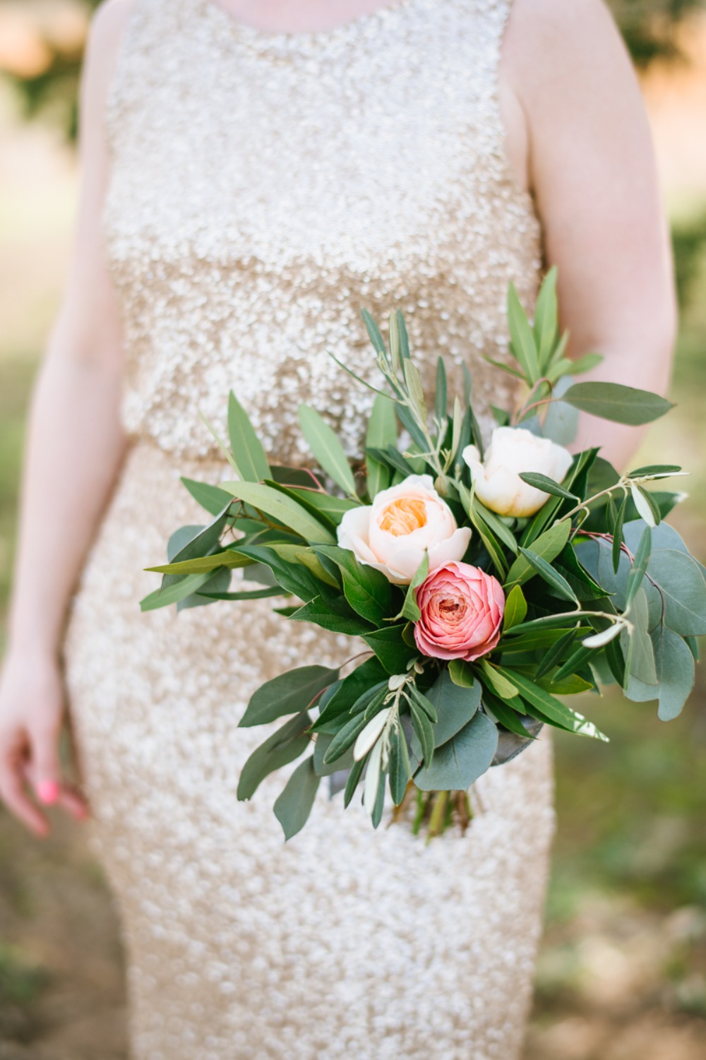 A Blush And Silver Wedding With Plenty of Greenery