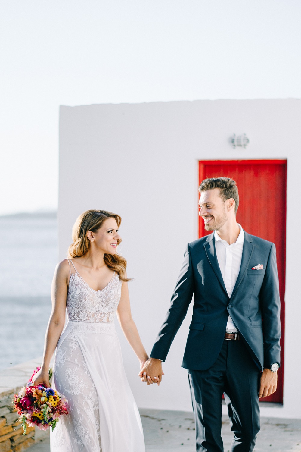 wedding couple in the Greek Isles