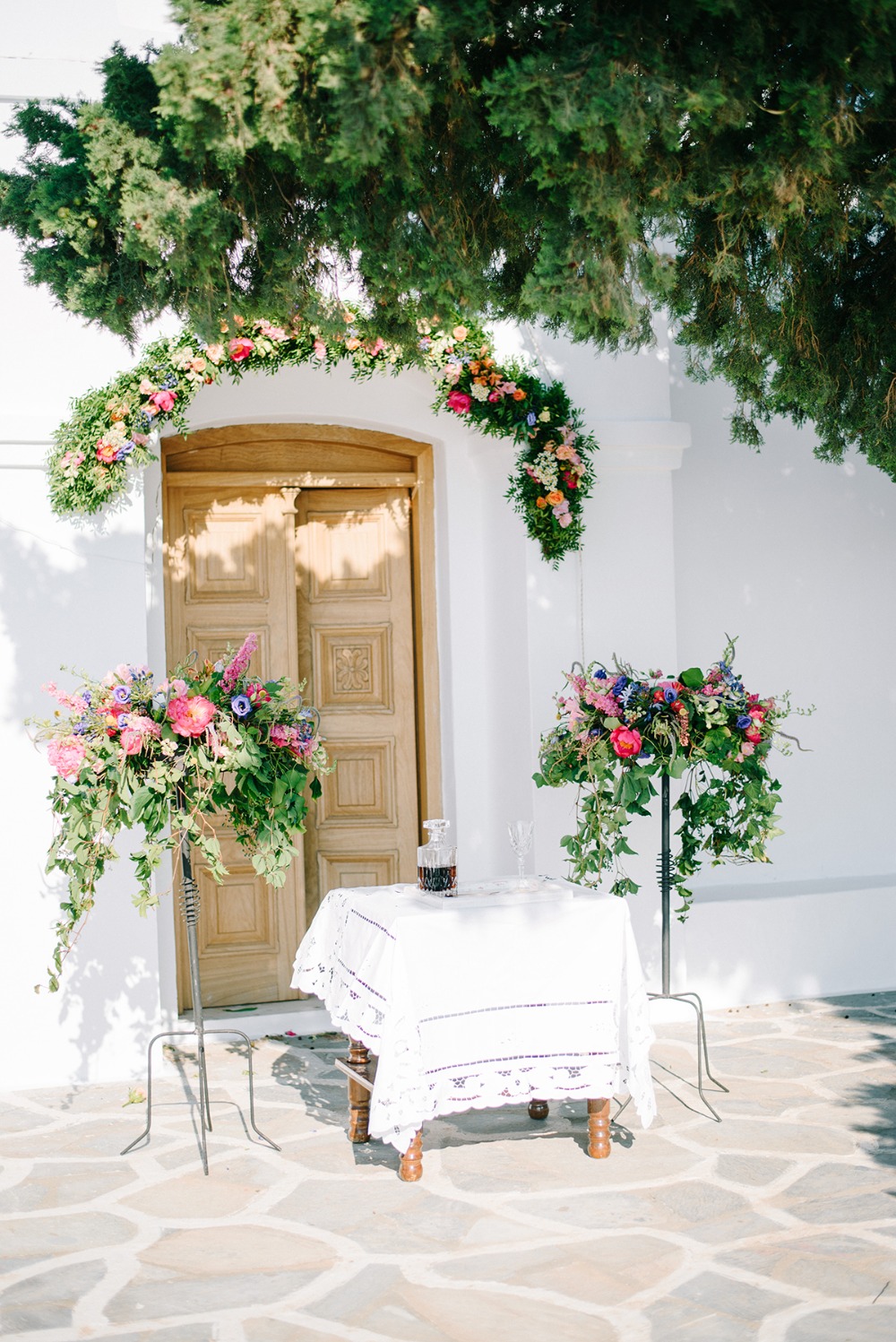 floral accents for the wedding ceremony