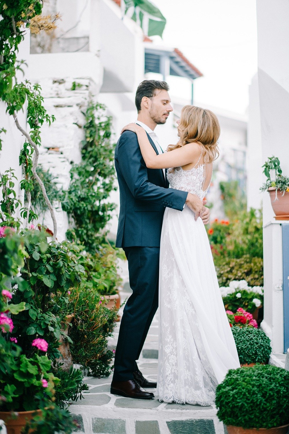 romantic wedding in Greek Isles