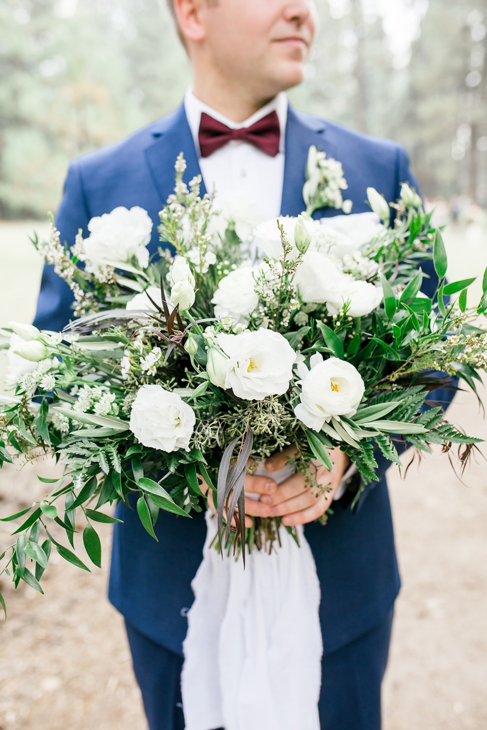 White rose bouquet