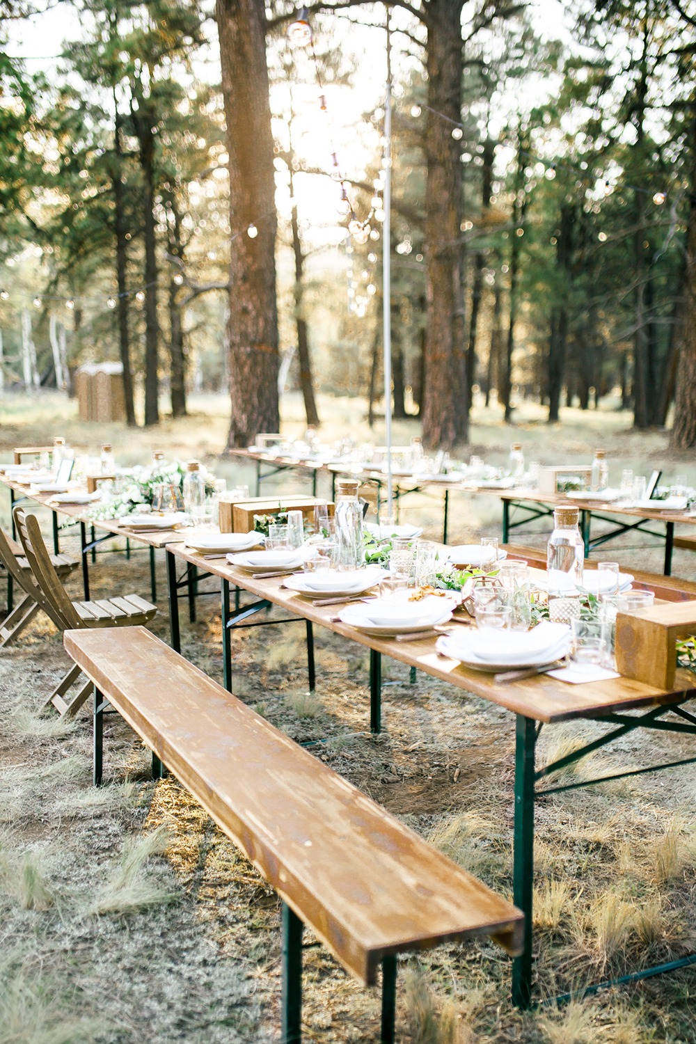 Outdoor reception tables