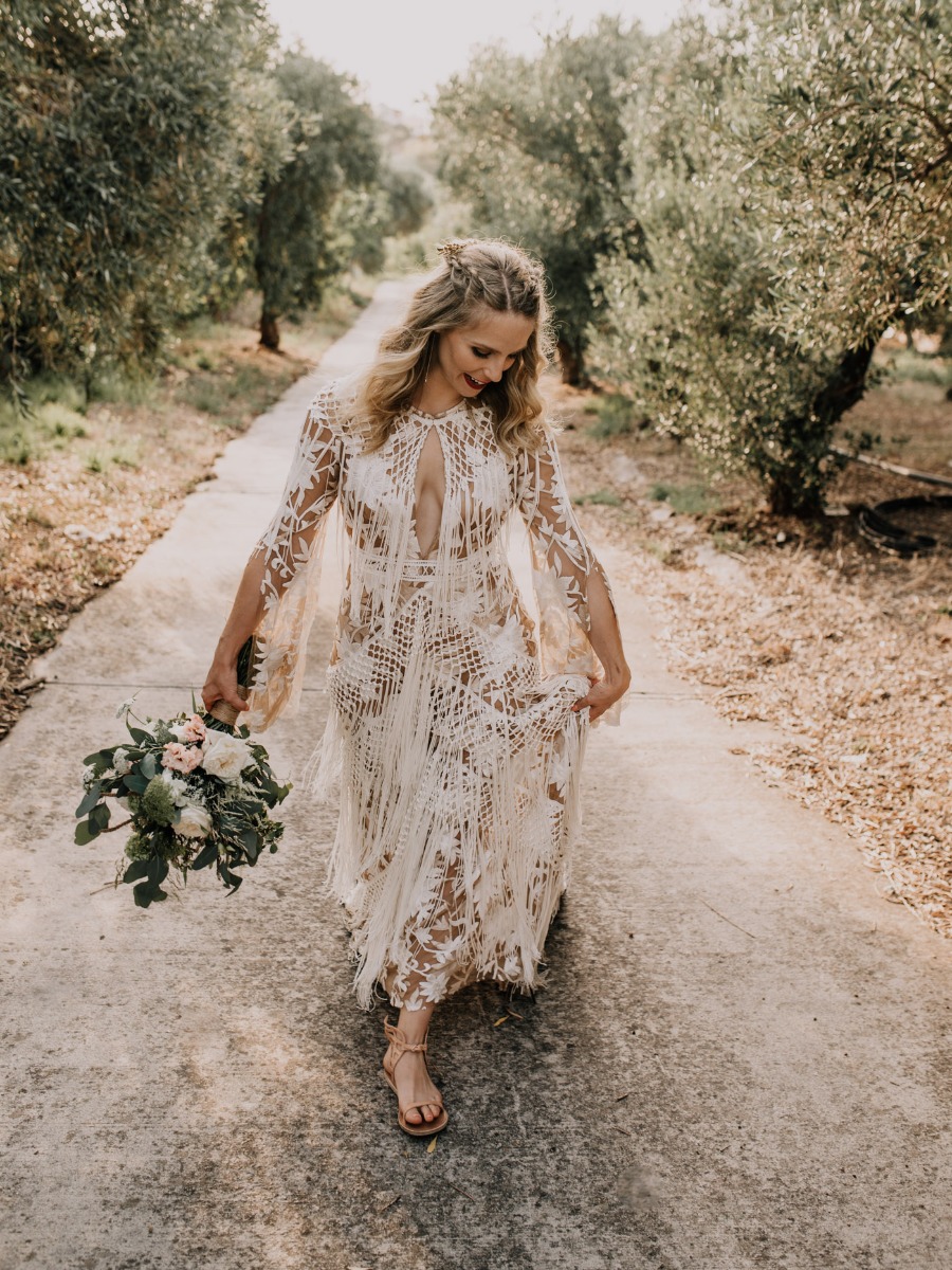 Natural and Rustic Outdoor Wedding on the Island of Crete