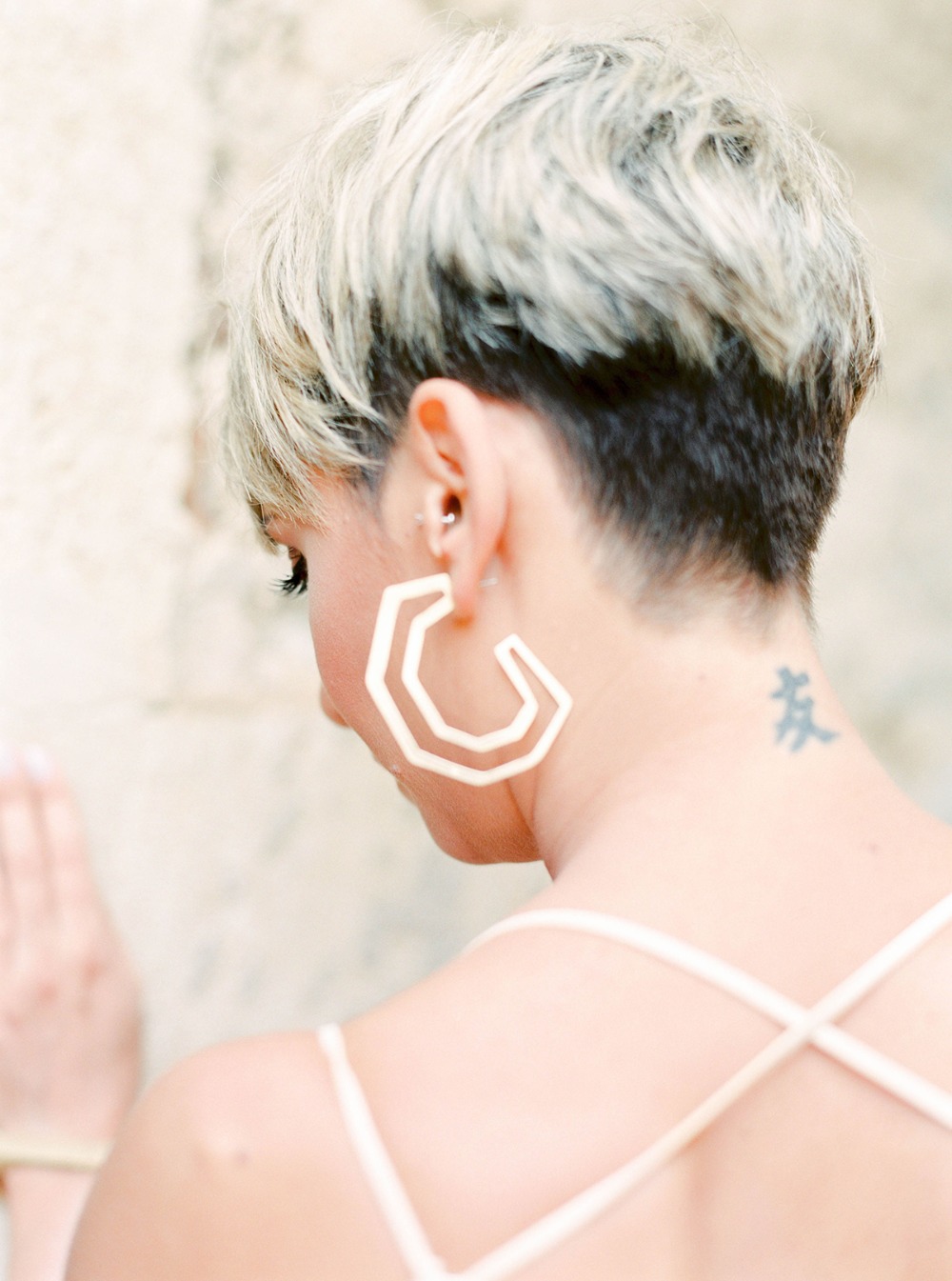 chunky modern wedding earrings