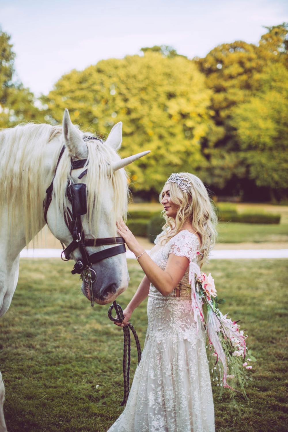 Fairy bride and her unicorn
