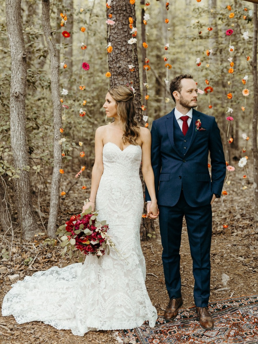 Travel-Inspired Boho Wedding in the Woods