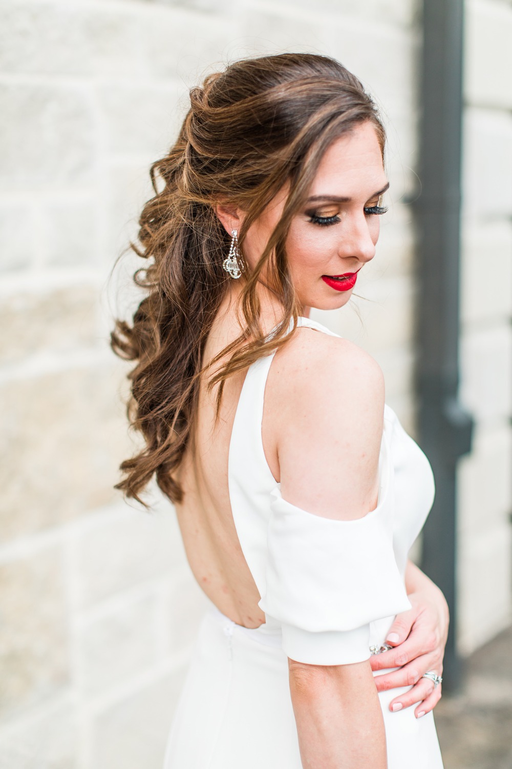 bridal style with half up hair