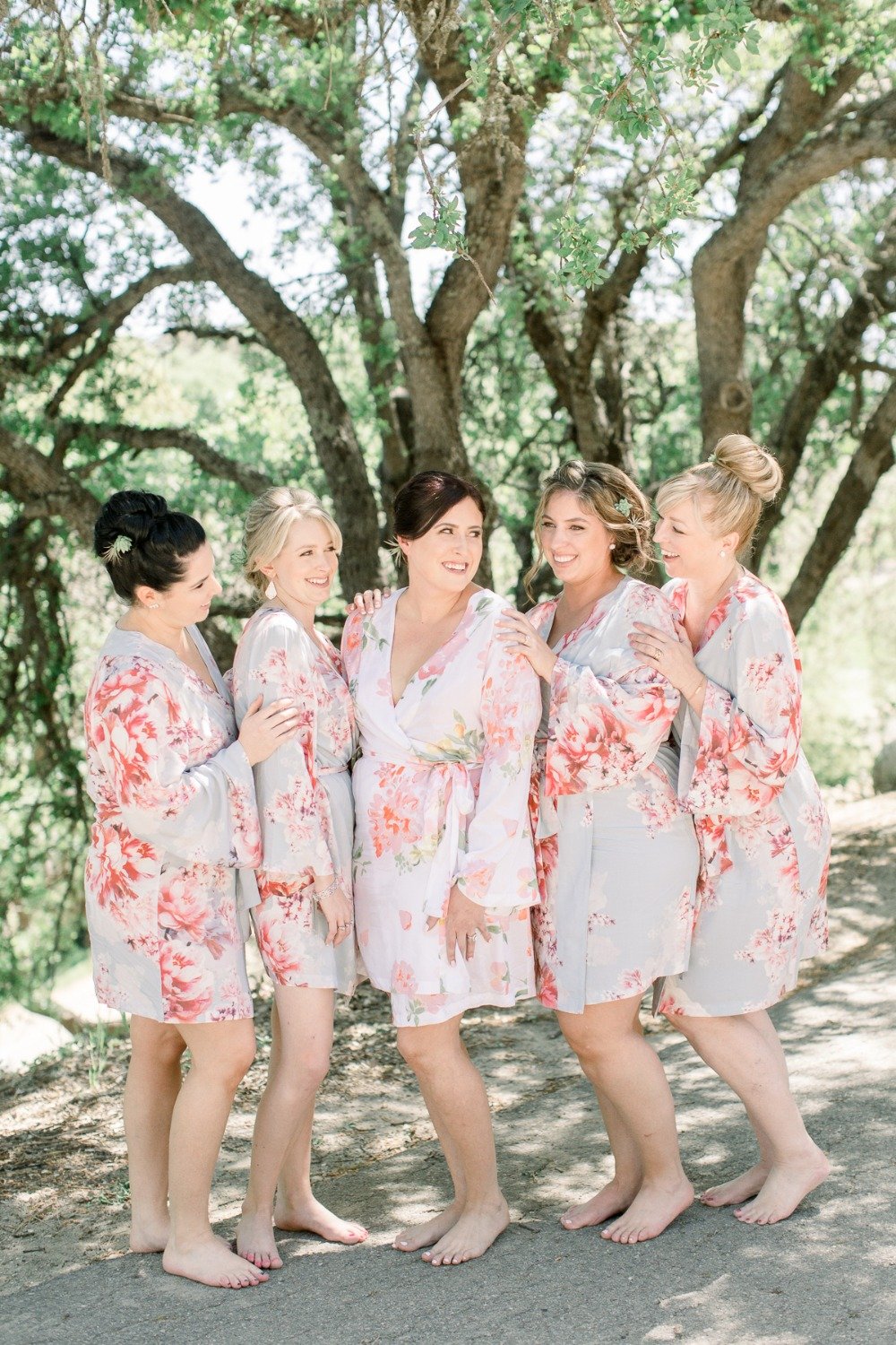 Floral bridesmaid robes