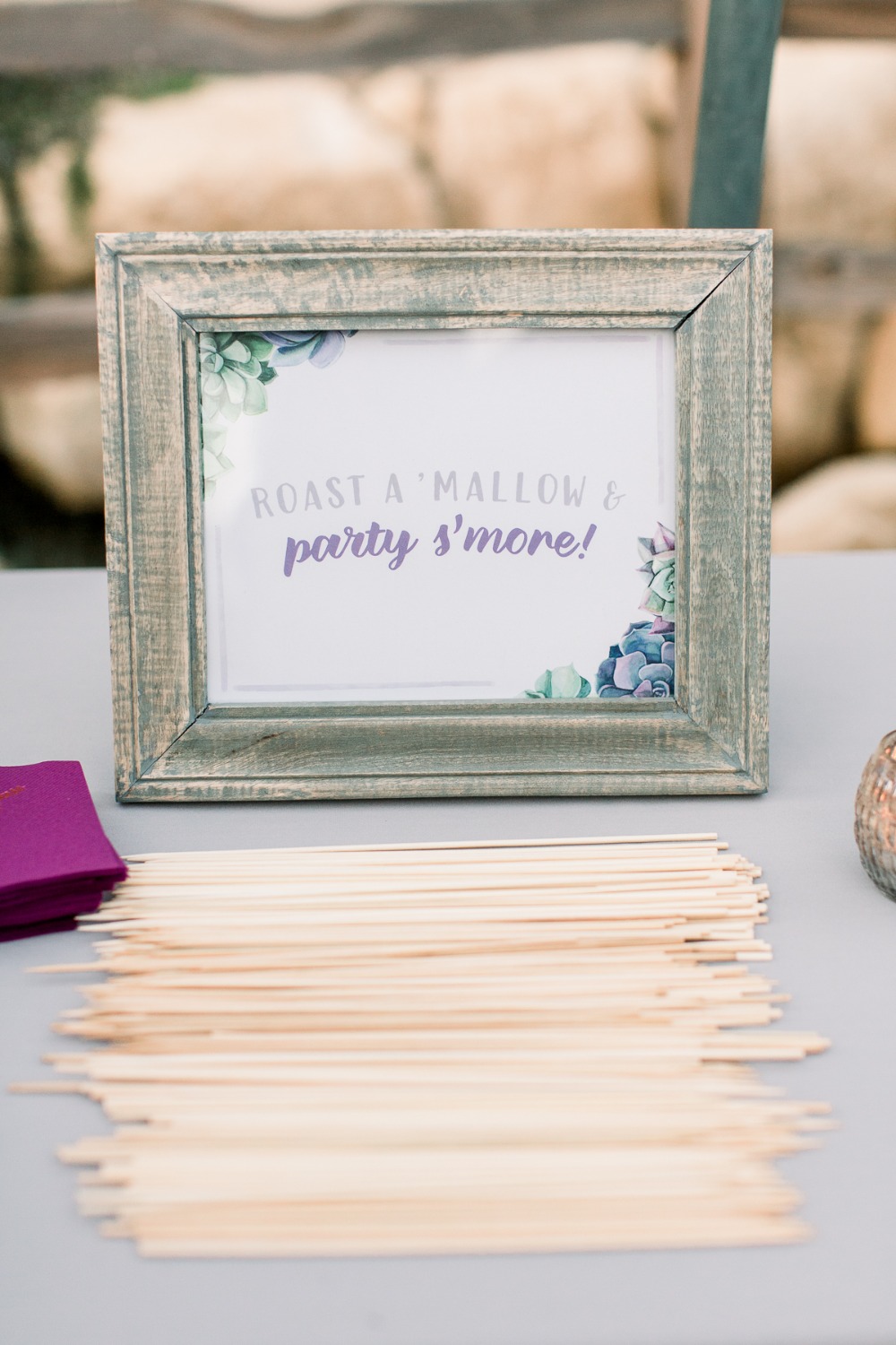 S'mores wedding sign
