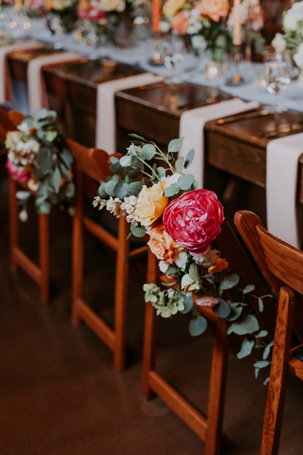 floral wedding seat decors