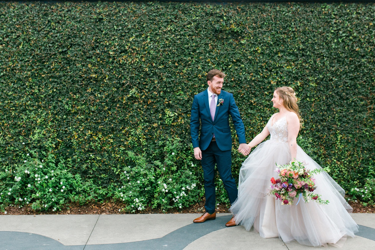 Colorful and unique modern wedding at the Fig house