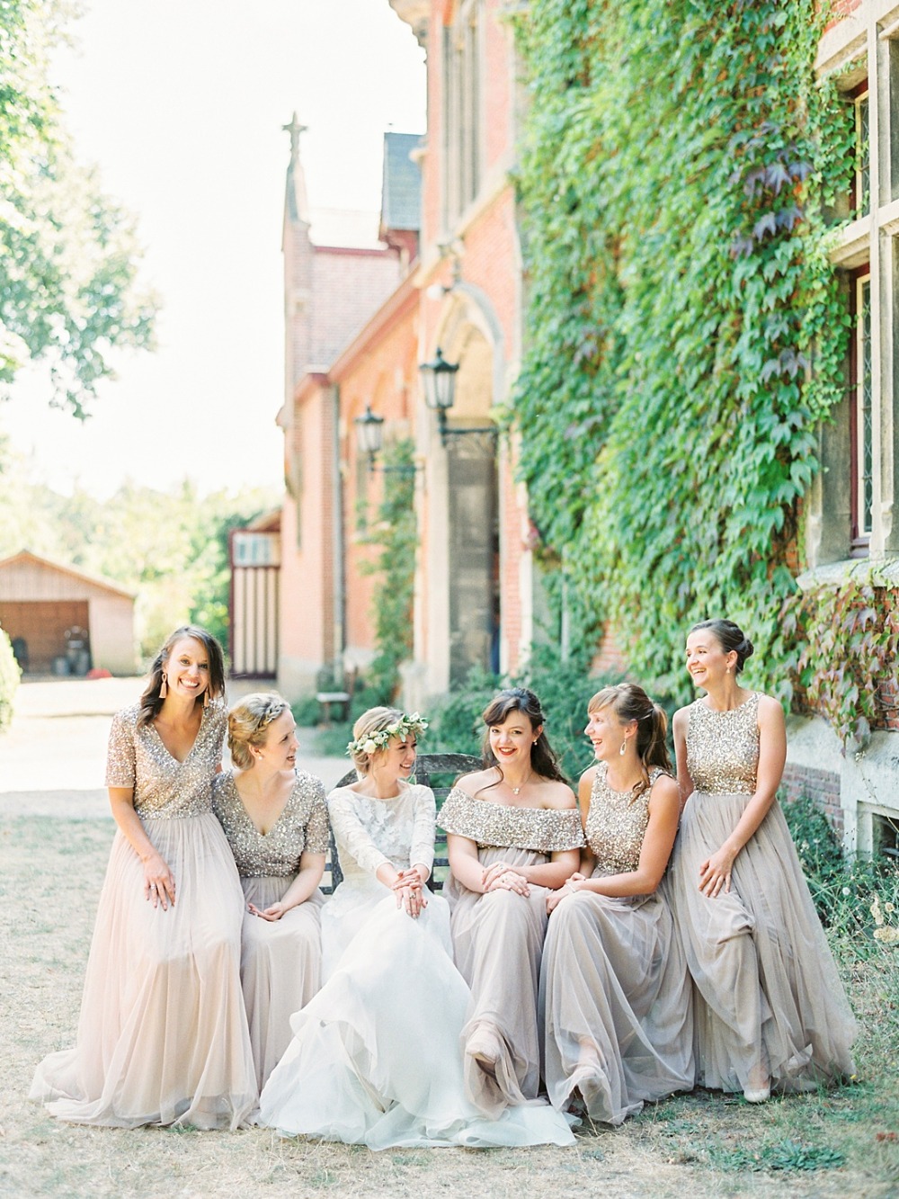 Sparkly bridesmaid dresses