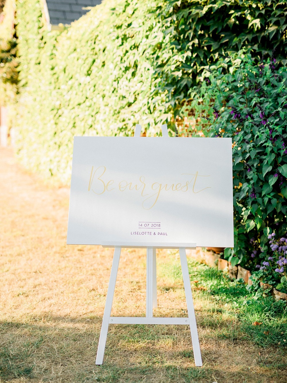'Be our guest' wedding sign