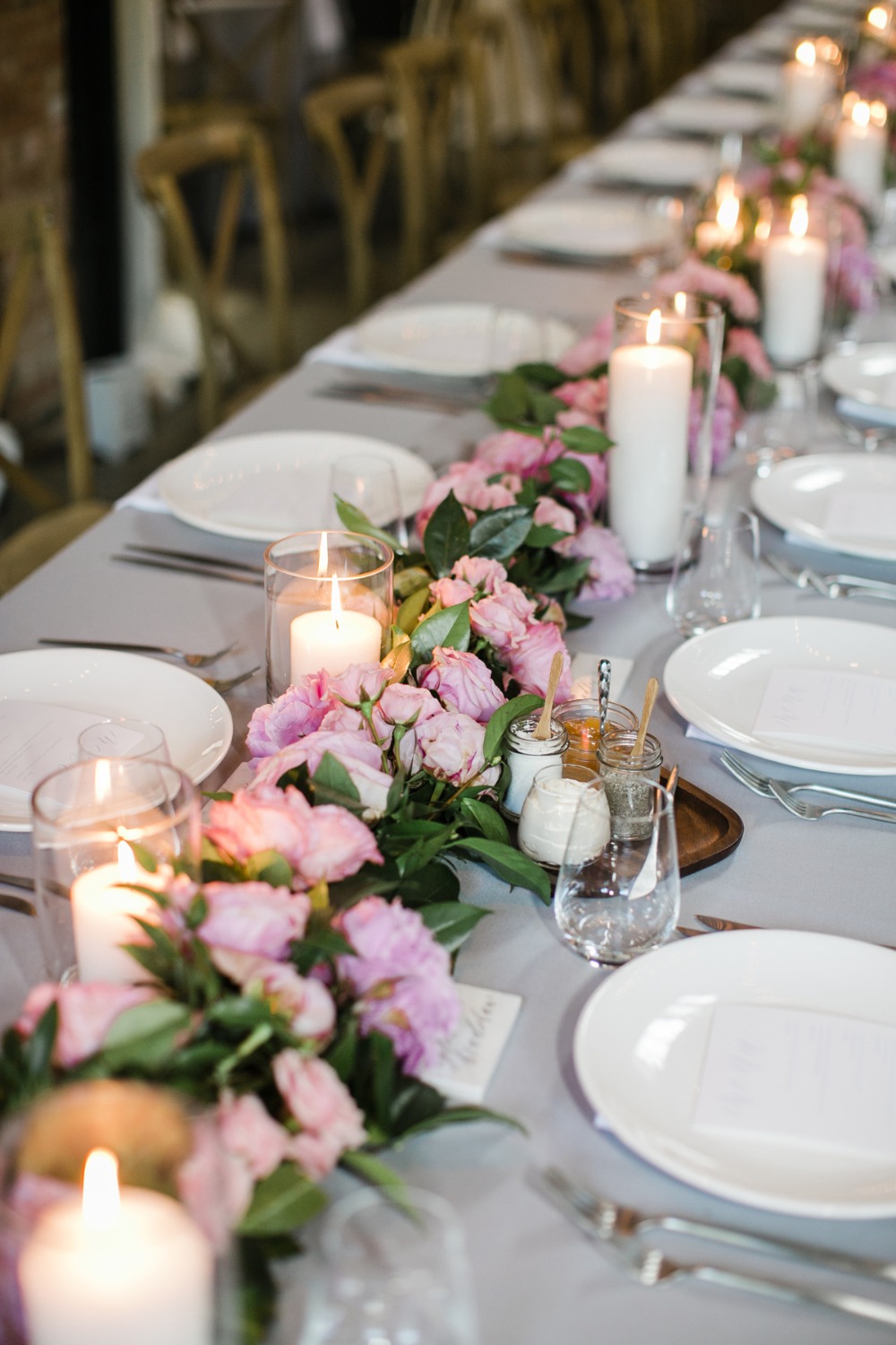 A Simple And Chic Grey and Pink Garden Wedding