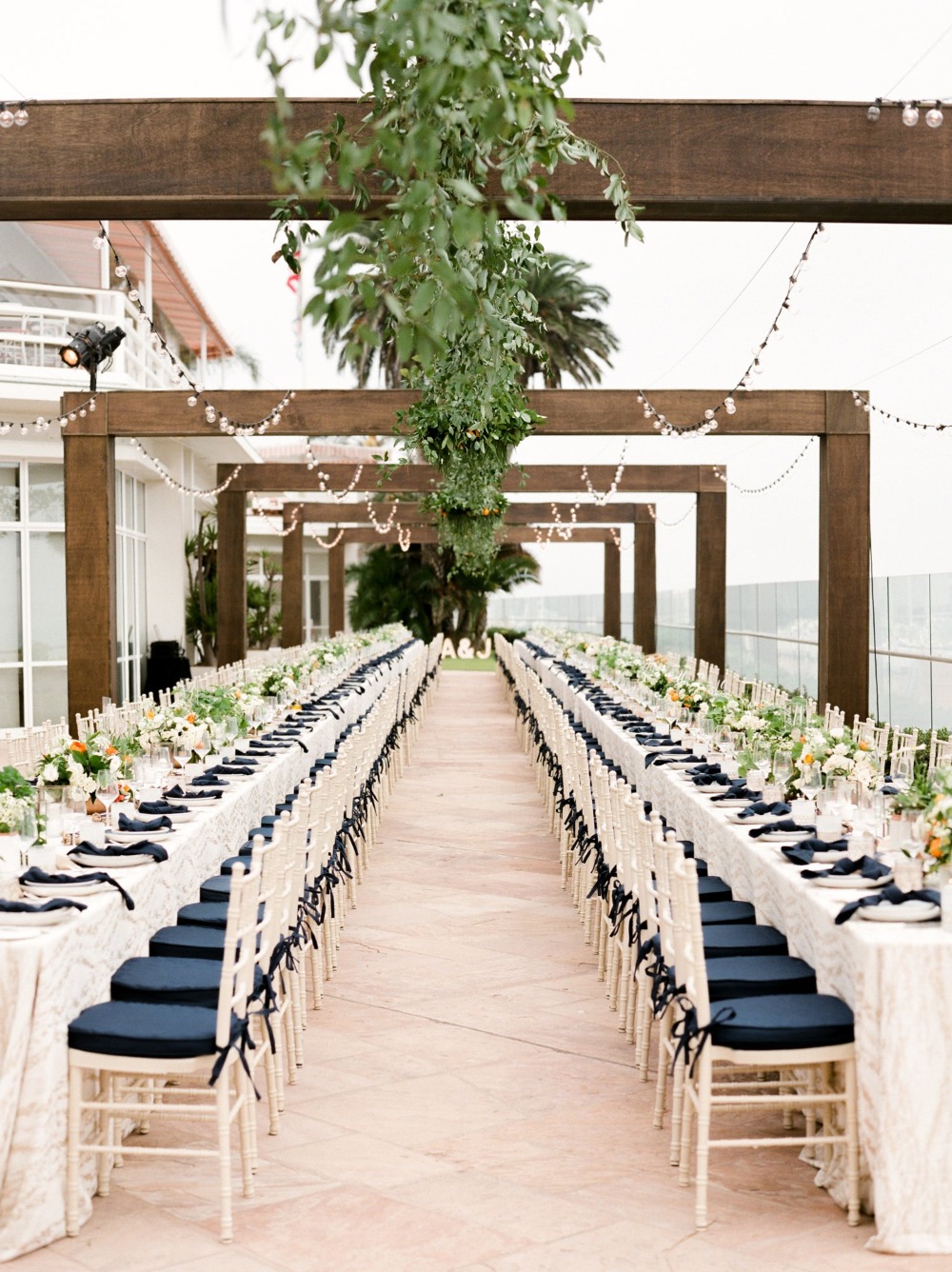 Gorgeous terrace reception at La Pacifica