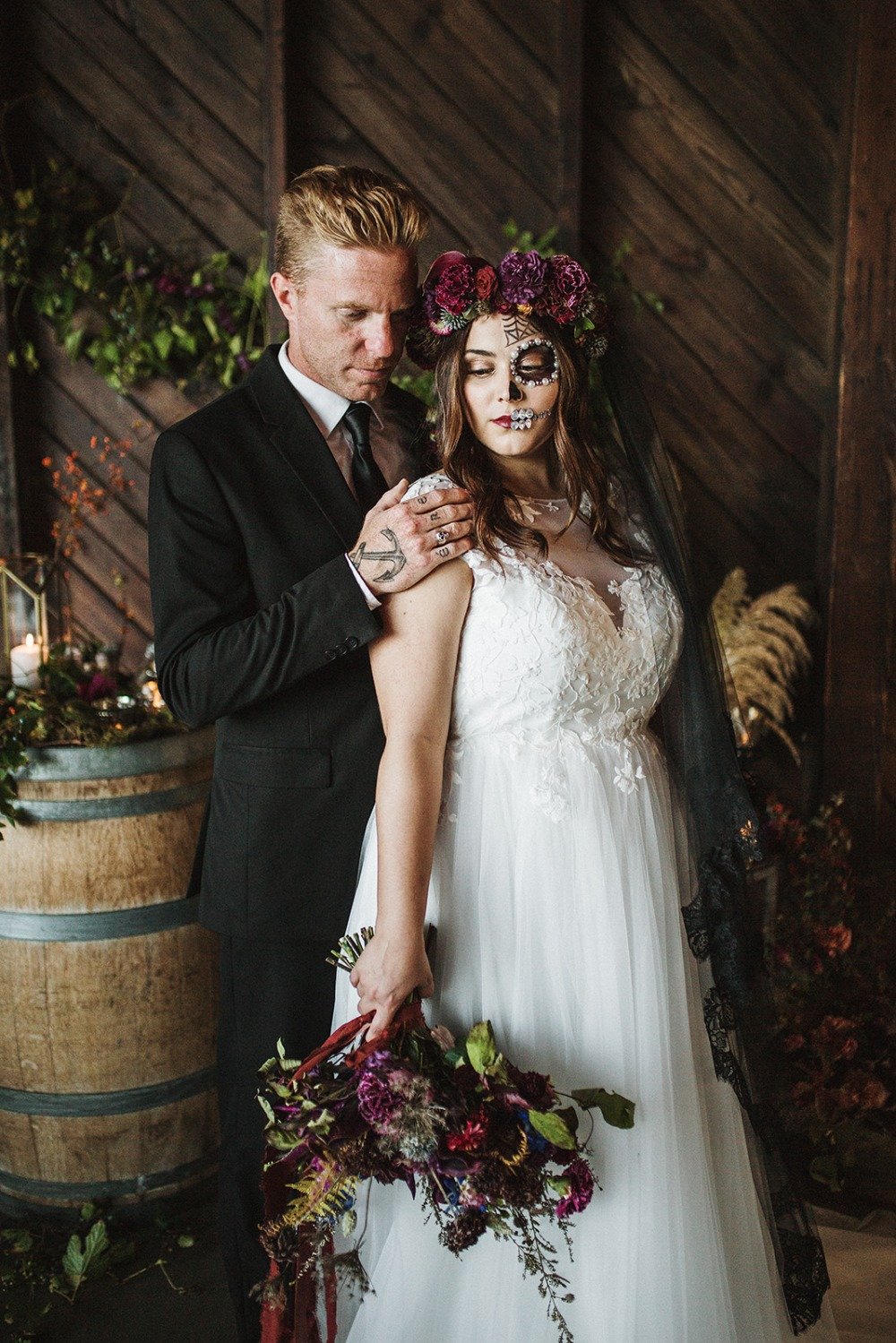 bride and groom day of the dead