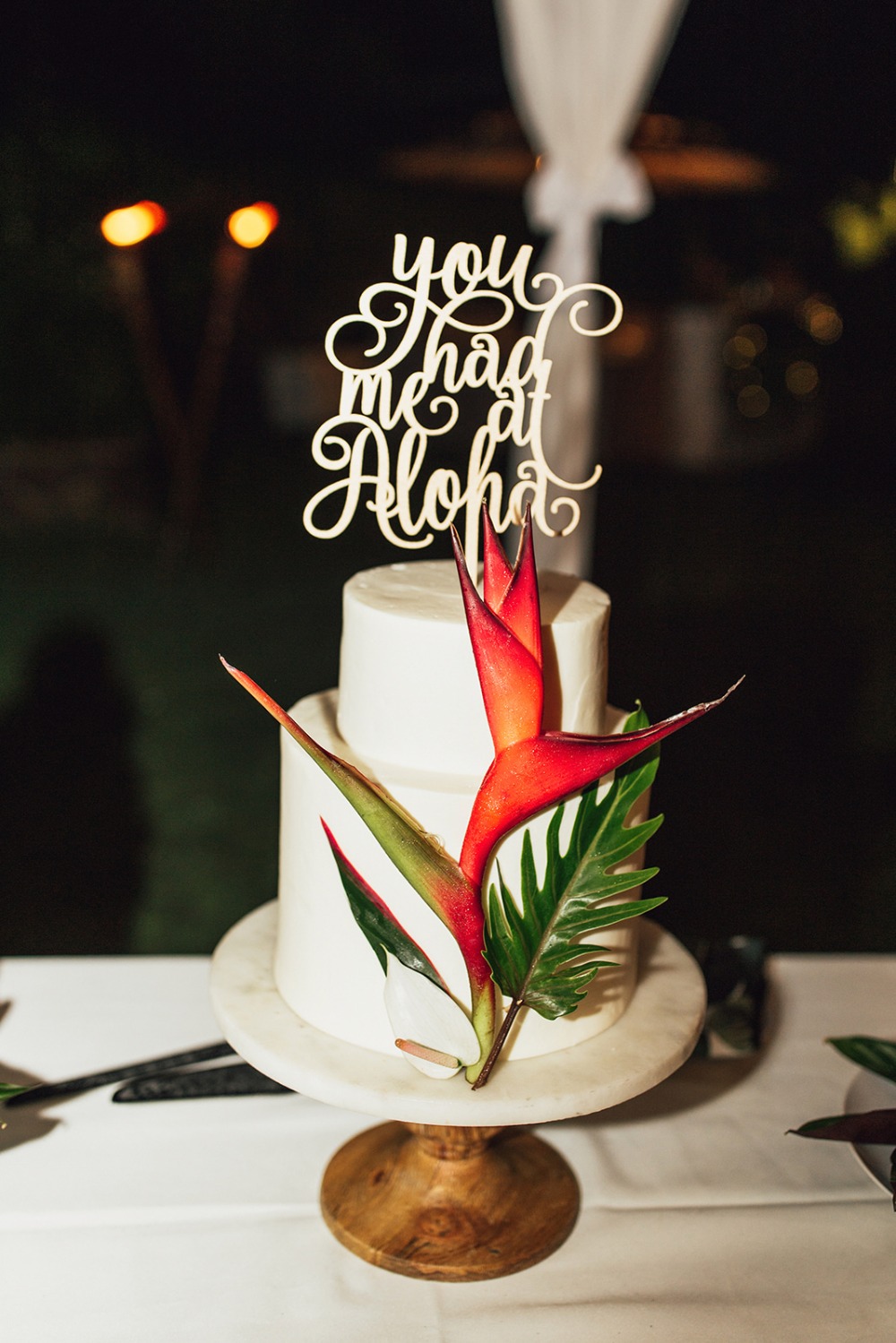 tropical wedding cake