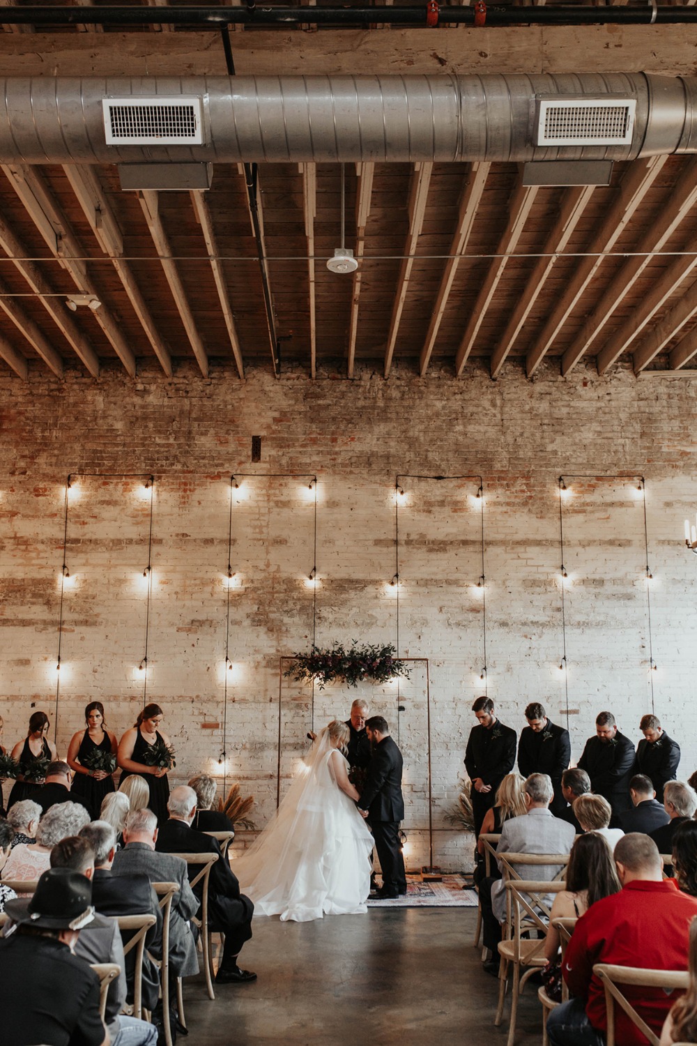 modern and minimal wedding ceremony decor