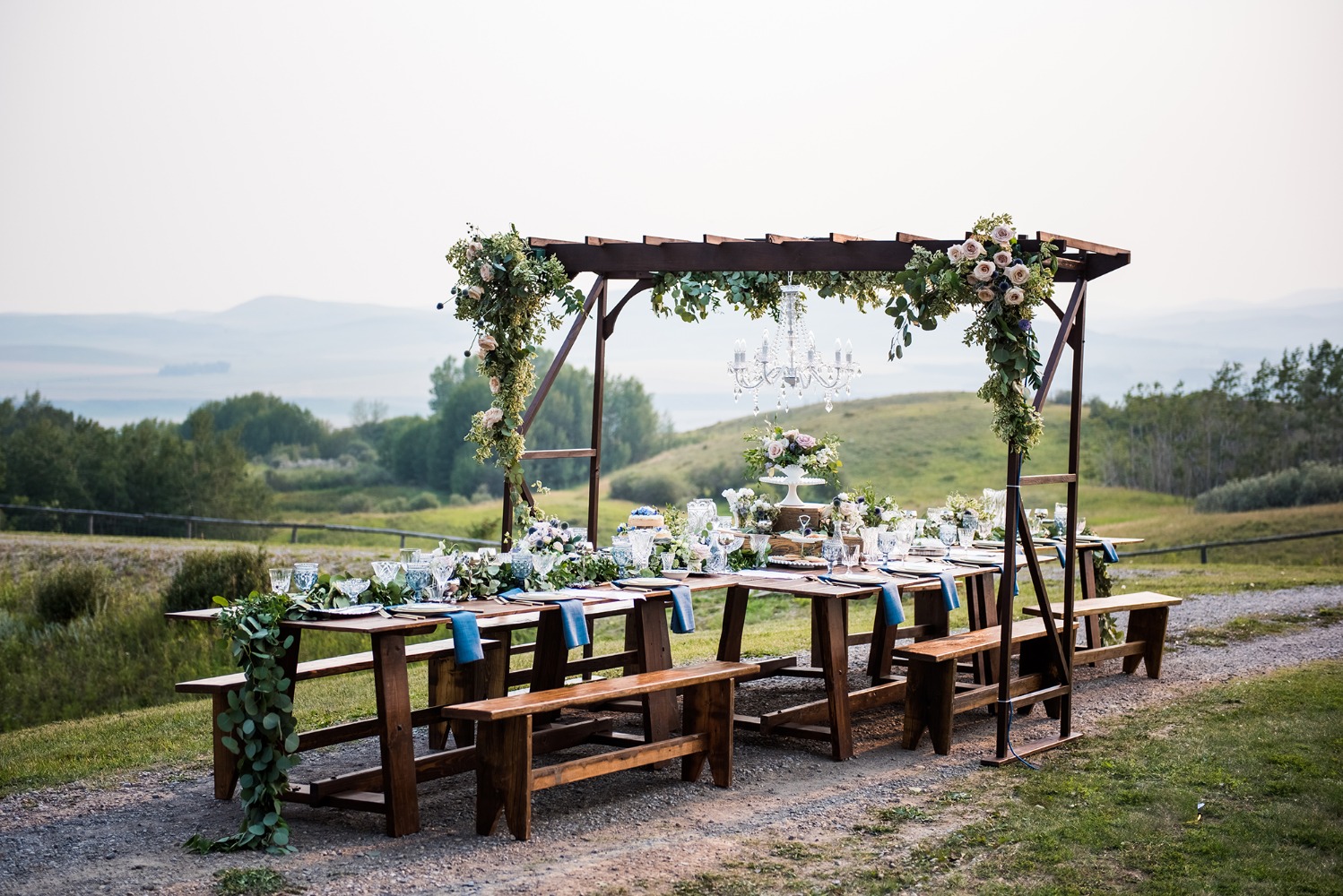 Rustic vintage table for a wedding
