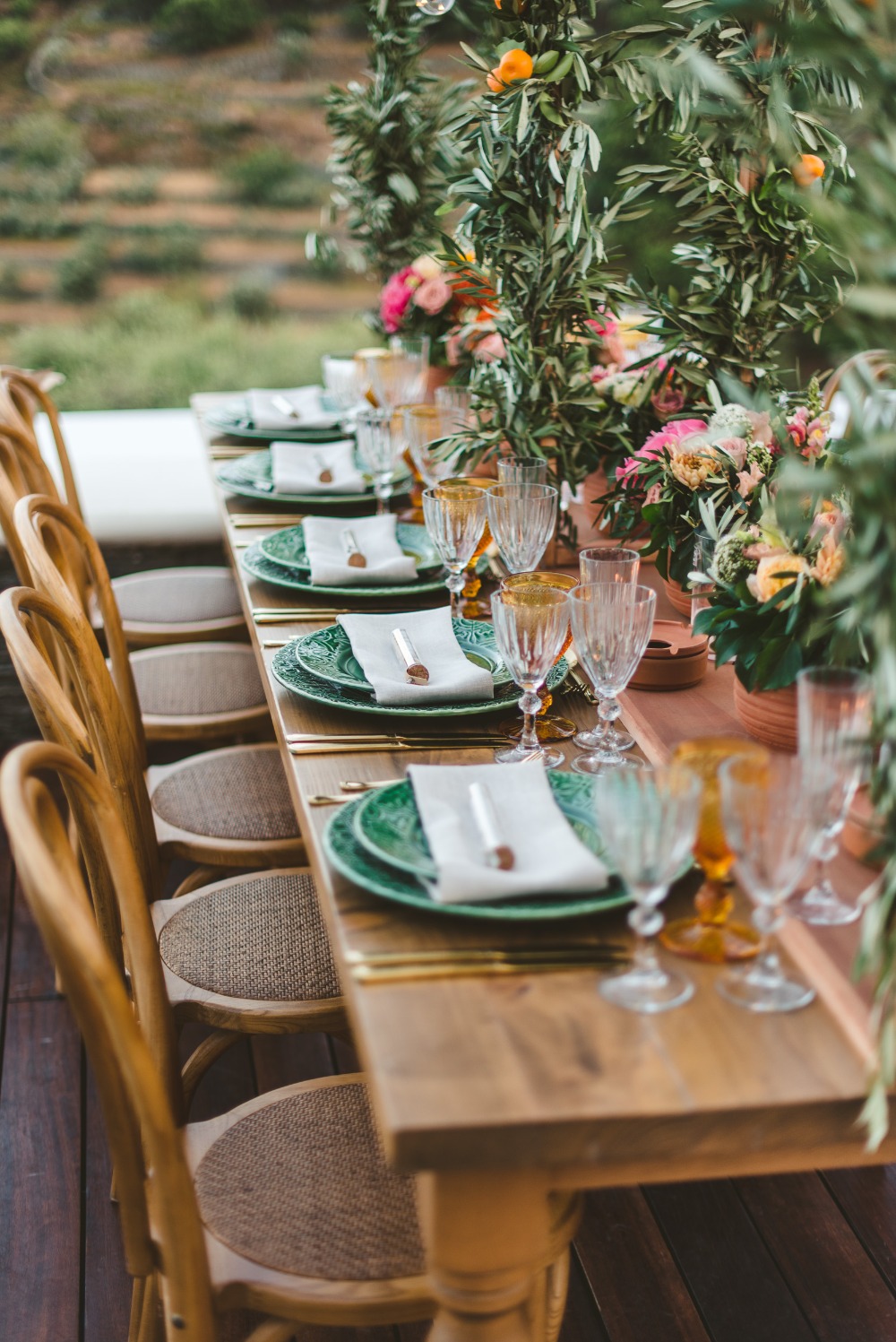 family style wedding table