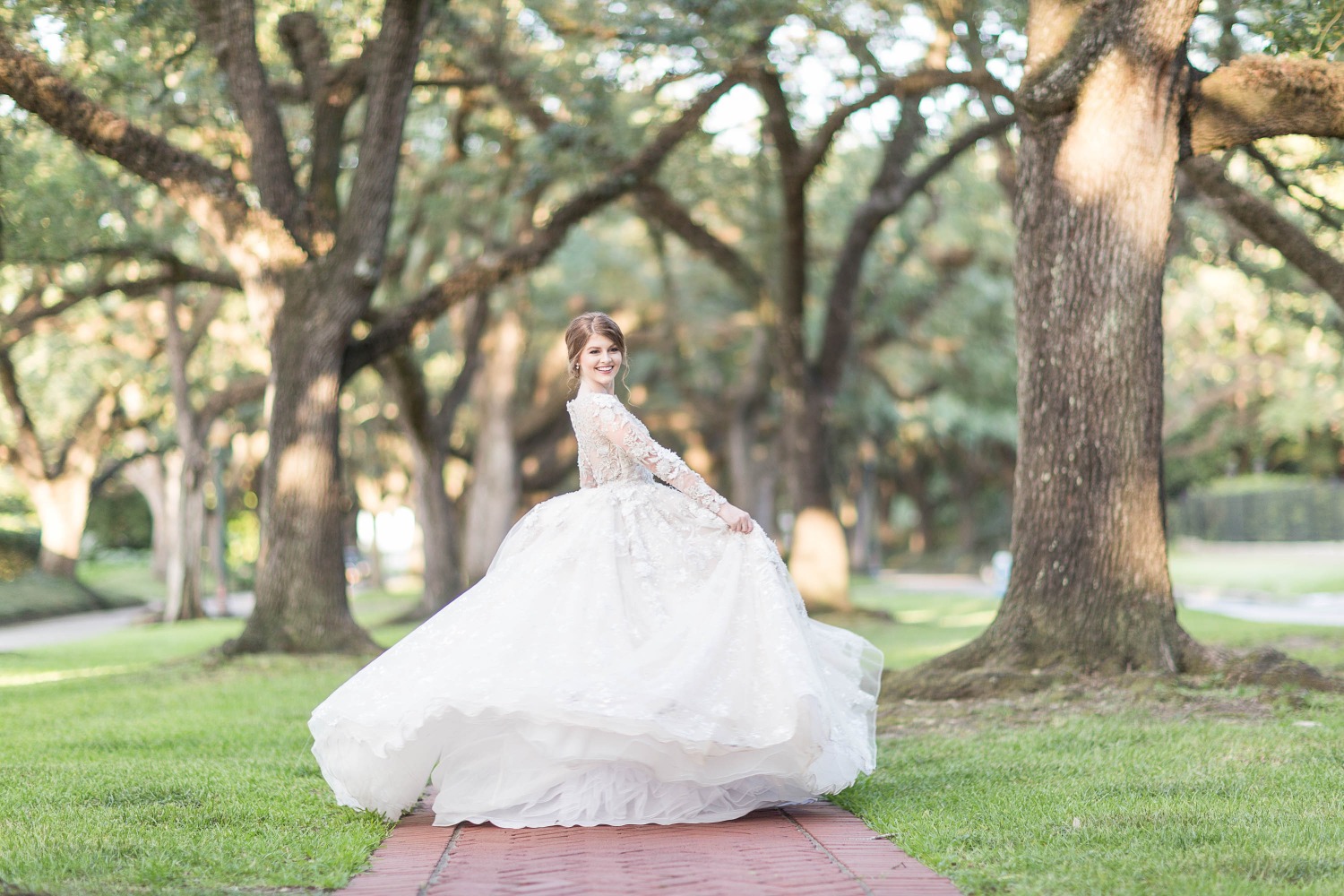 twirling in a Ysa Makino wedding dress