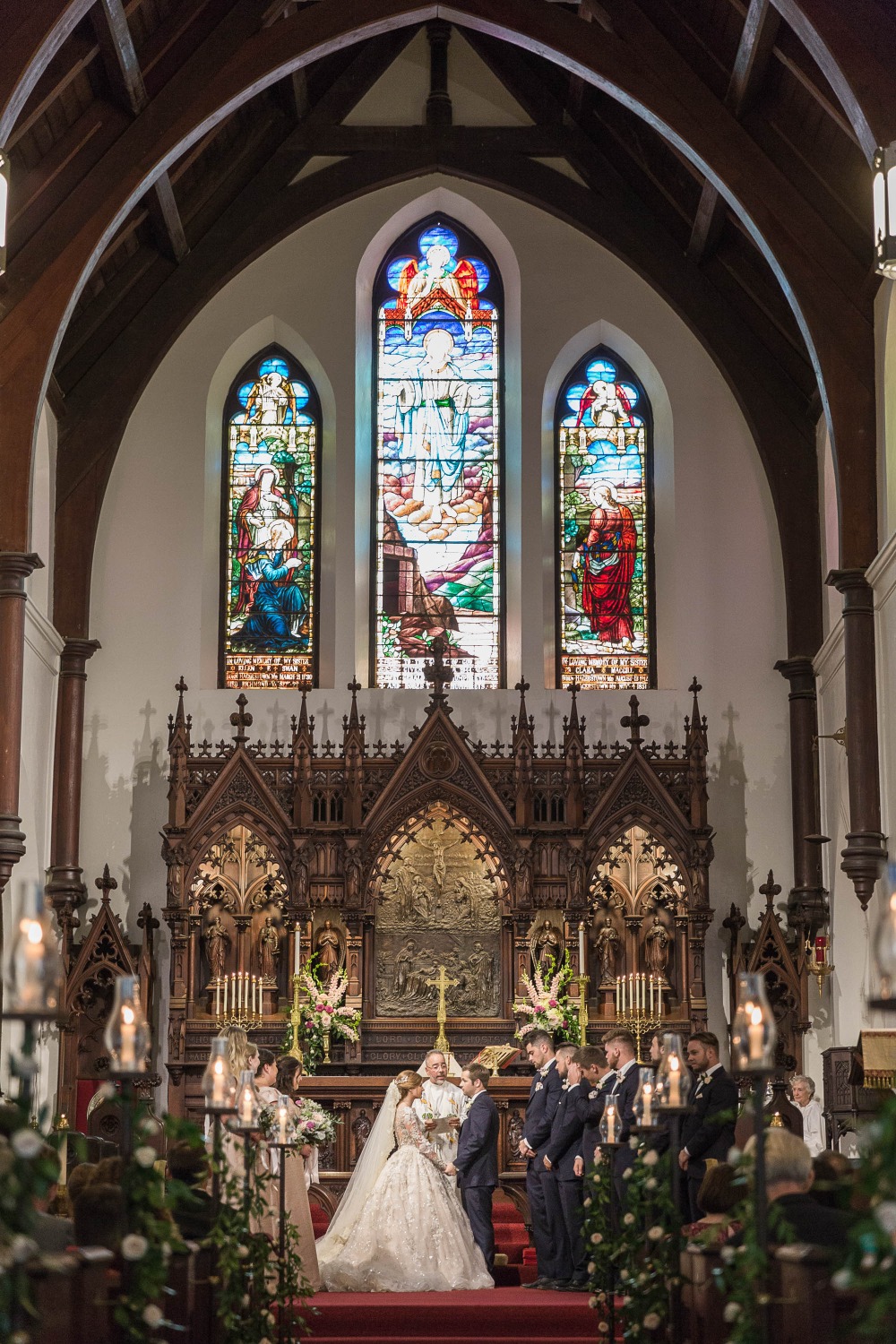 wedding ceremony at historic church