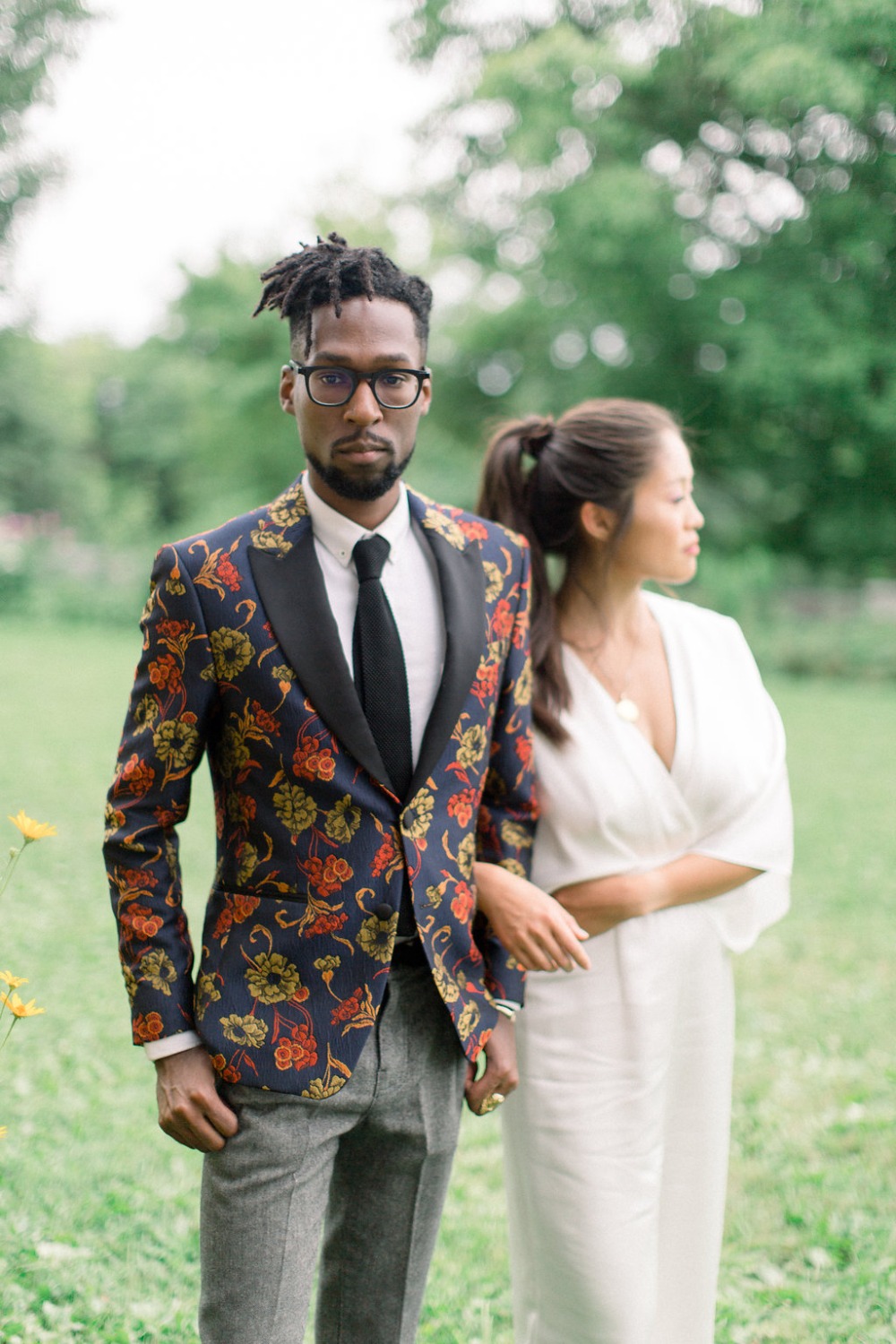 Bold jacket for the groom