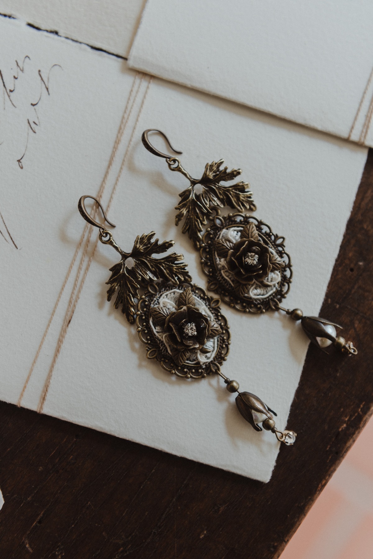 vintage chandelier wedding earrings