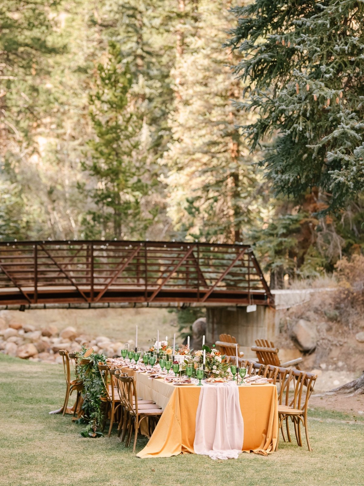 outdoor fall wedding reception