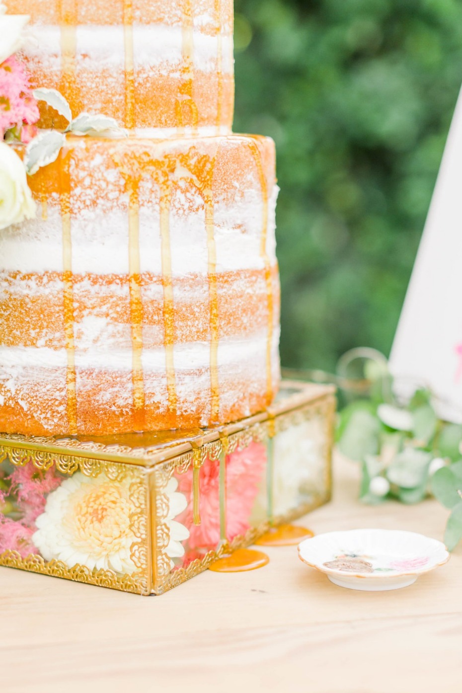 Honey drizzle wedding cake
