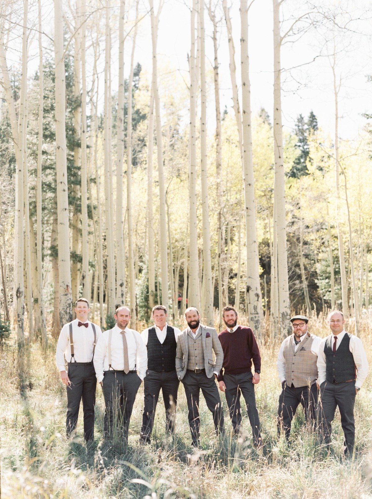 groom and his men in fall style