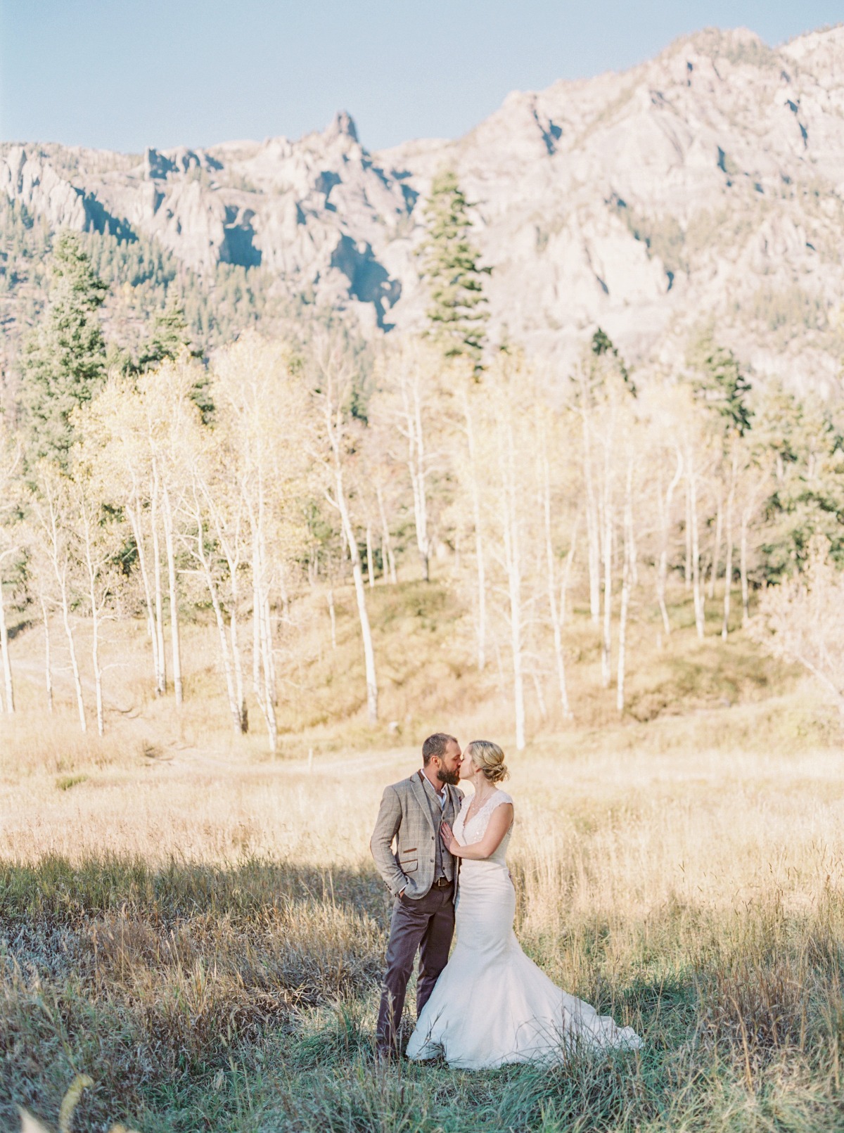 mountain wedding couple