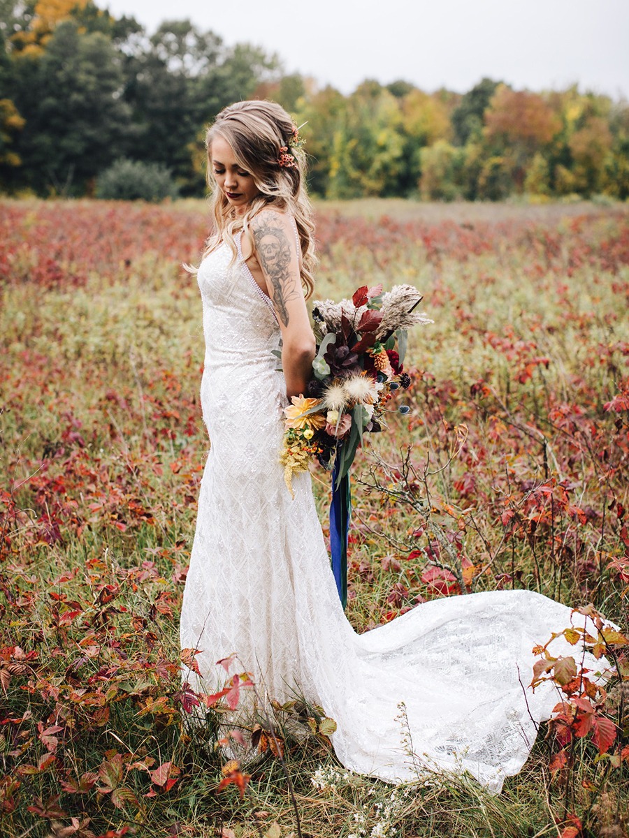 A Dreamy Fall Bohemian Wedding In Michigan