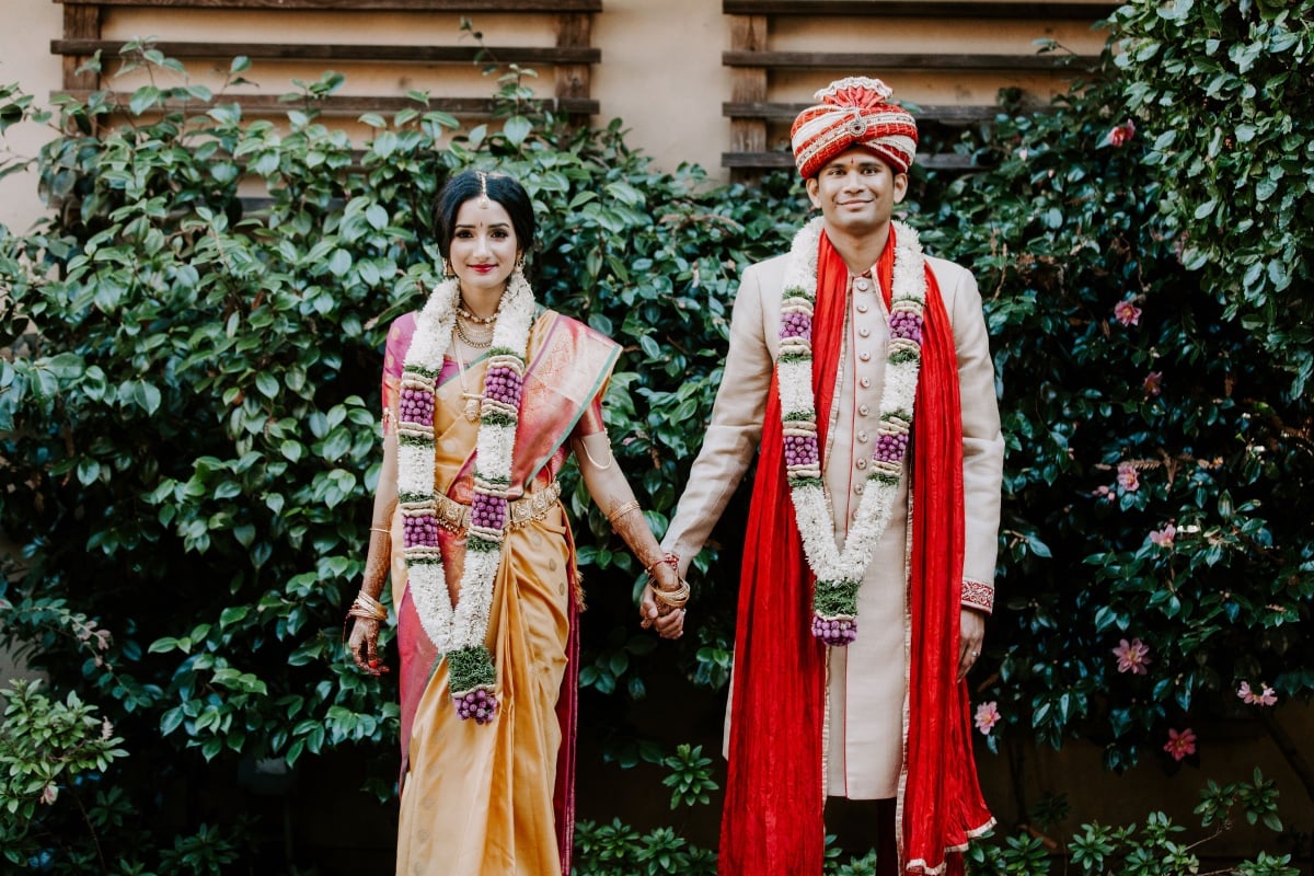 Traditional Hindu wedding in the redwoods