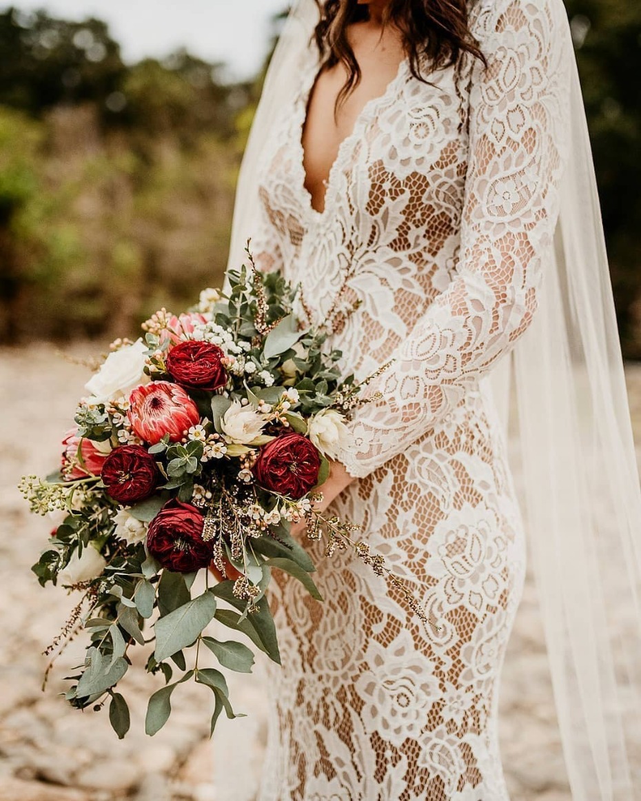 Allover lace gown photo by @therawphoto