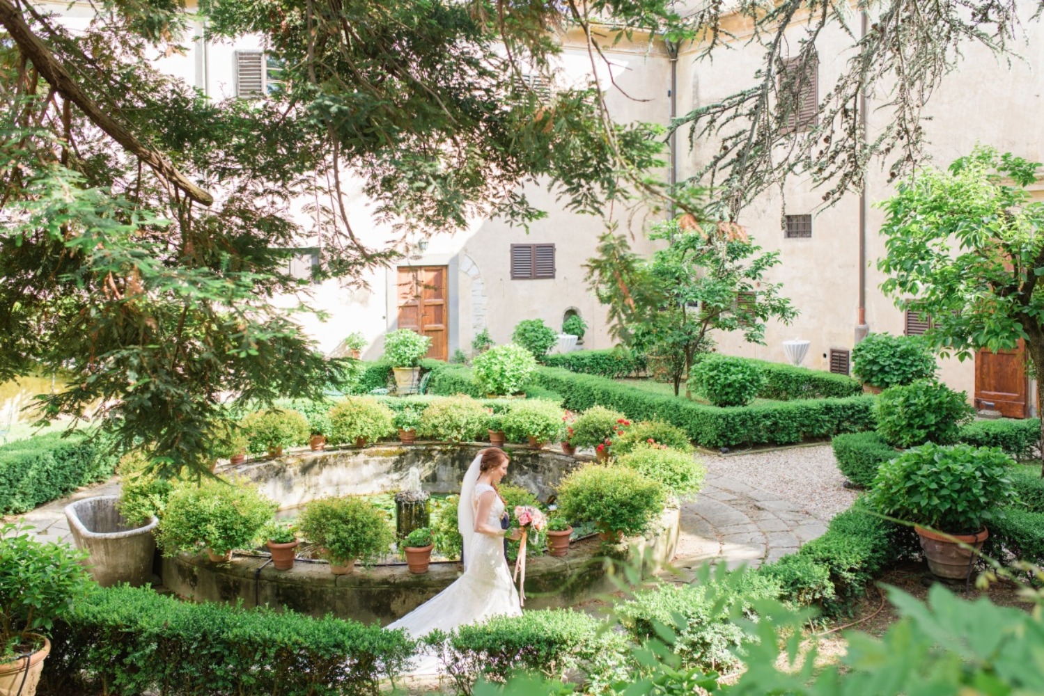 Tuscan garden wedding venue