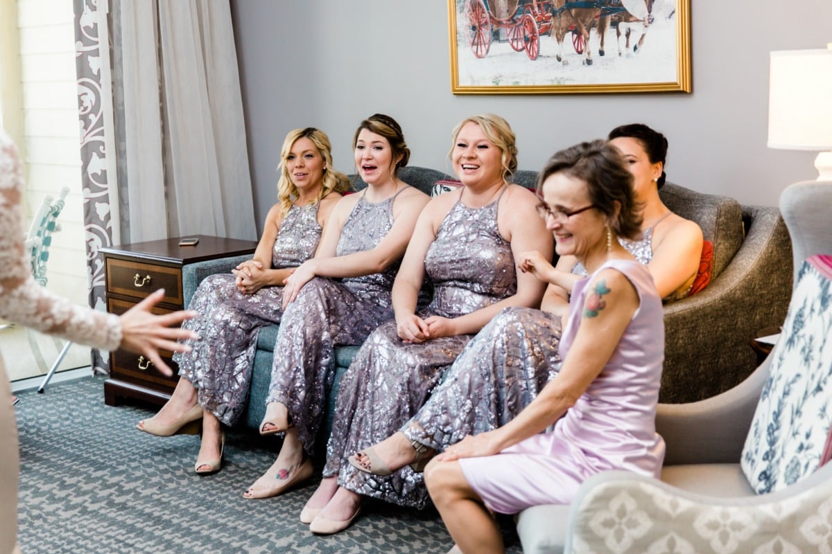 surprising the bridal party