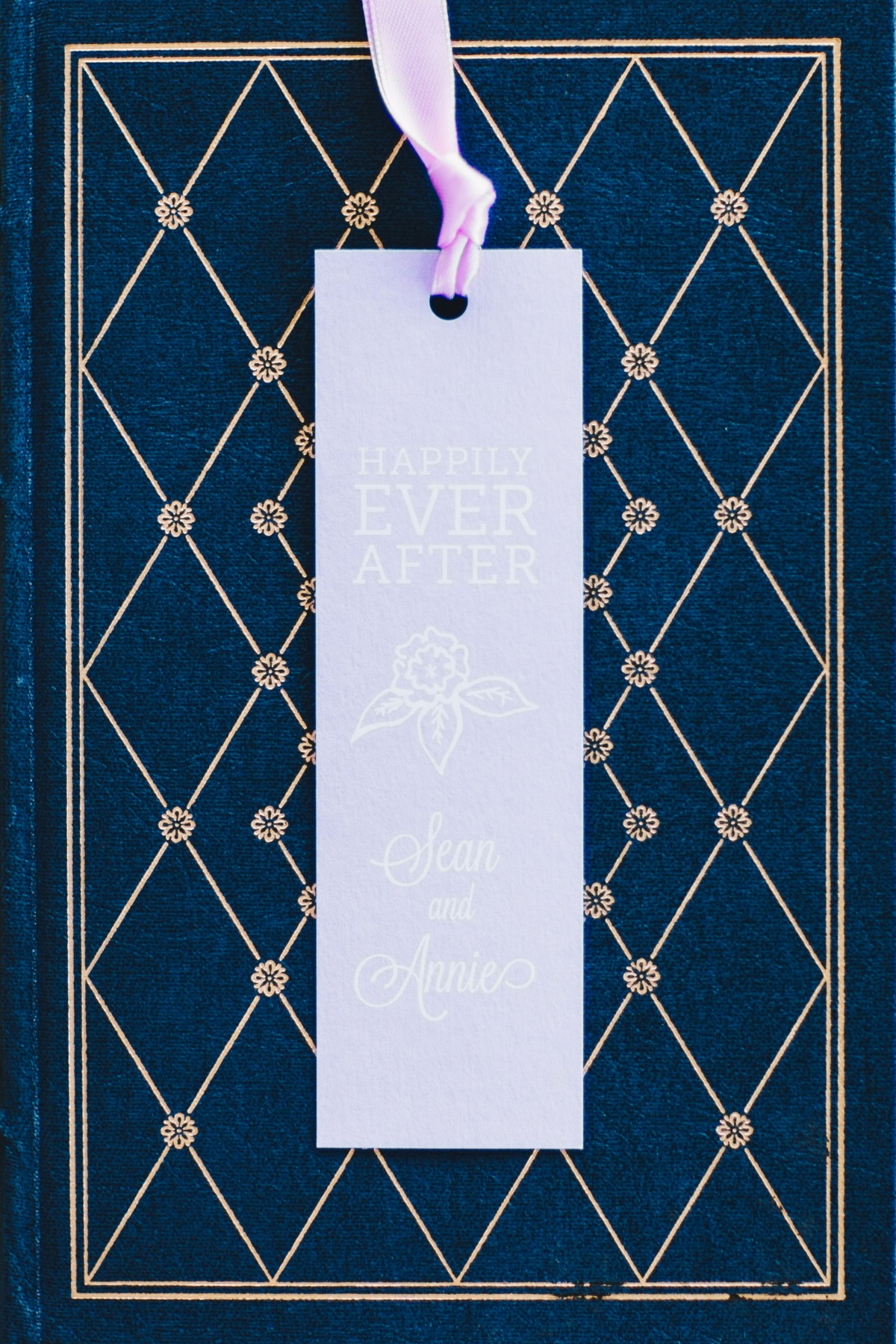 Wedding bookmark: Happily Ever After, Sean and Annie